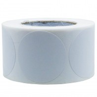 Etikety na kotúči 50x50 mm (VxŠ), biele plastové, 1000 ks, 40, IN, kruh