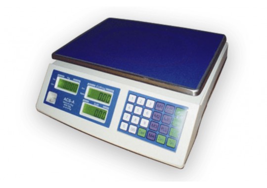 ACS-A digitálna váha 6/15kg, IP-52 voda a prach, bez stĺpika, RS232 , s overením