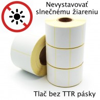 Etikety na kotúči 90x60 mm (VxŠ), biele, 500 ks, 40, OUT, termoetikety, silné lepidlo